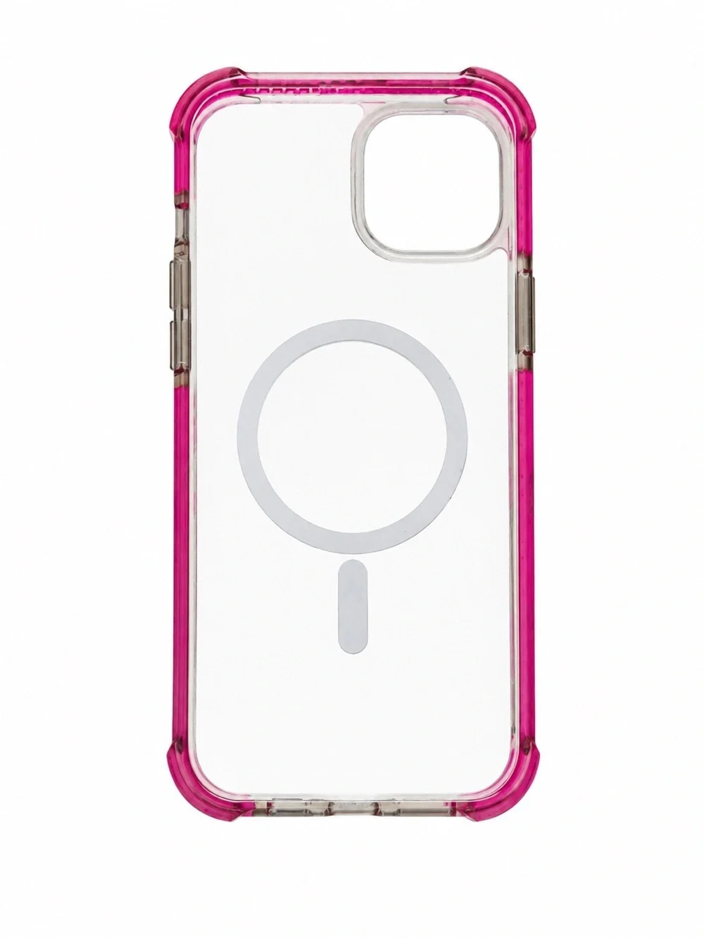 NWOT iPhone 15 Plus Clear MagSafe Case Pink Bumper Shockproof Protective Cover